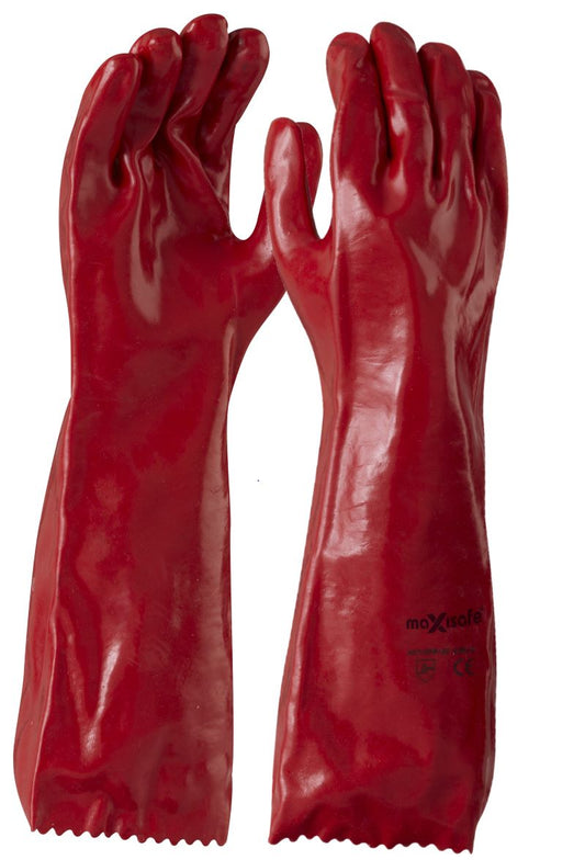 Maxisafe GPR122 Red PVC Gauntlet - 45cm