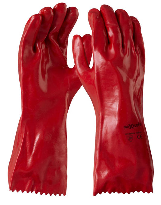 Maxisafe GPR194 Red PVC Gauntlet - 35cm