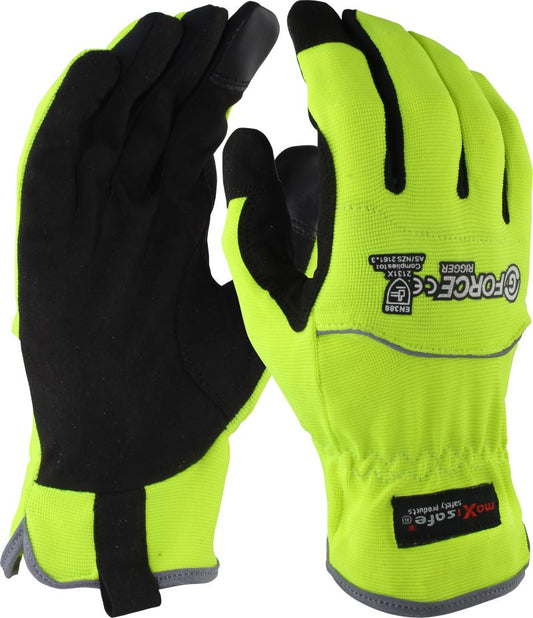Maxisafe GRS255 G-Force HiVis Synthetic Riggers Glove