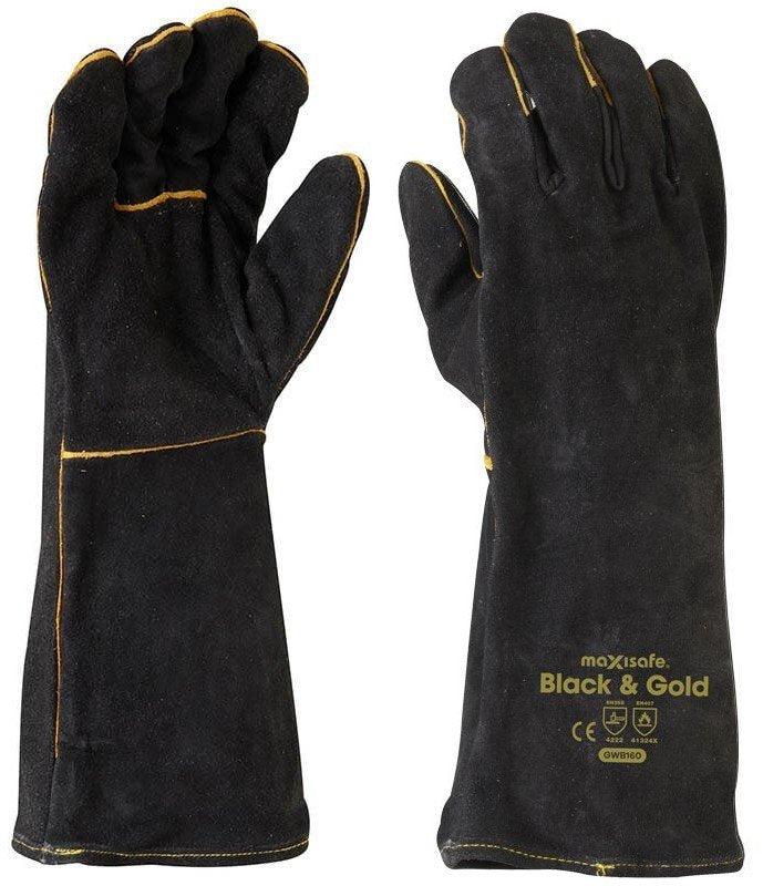 Maxisafe GWB160 Black & Gold Welders Gauntlet