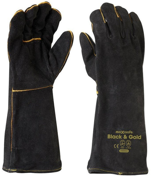 Maxisafe GWB160 Black & Gold Welders Gauntlet