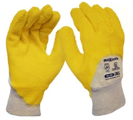 Maxisafe GYL108 Premium Yellow Latex Coated Glass Gripper Glove
