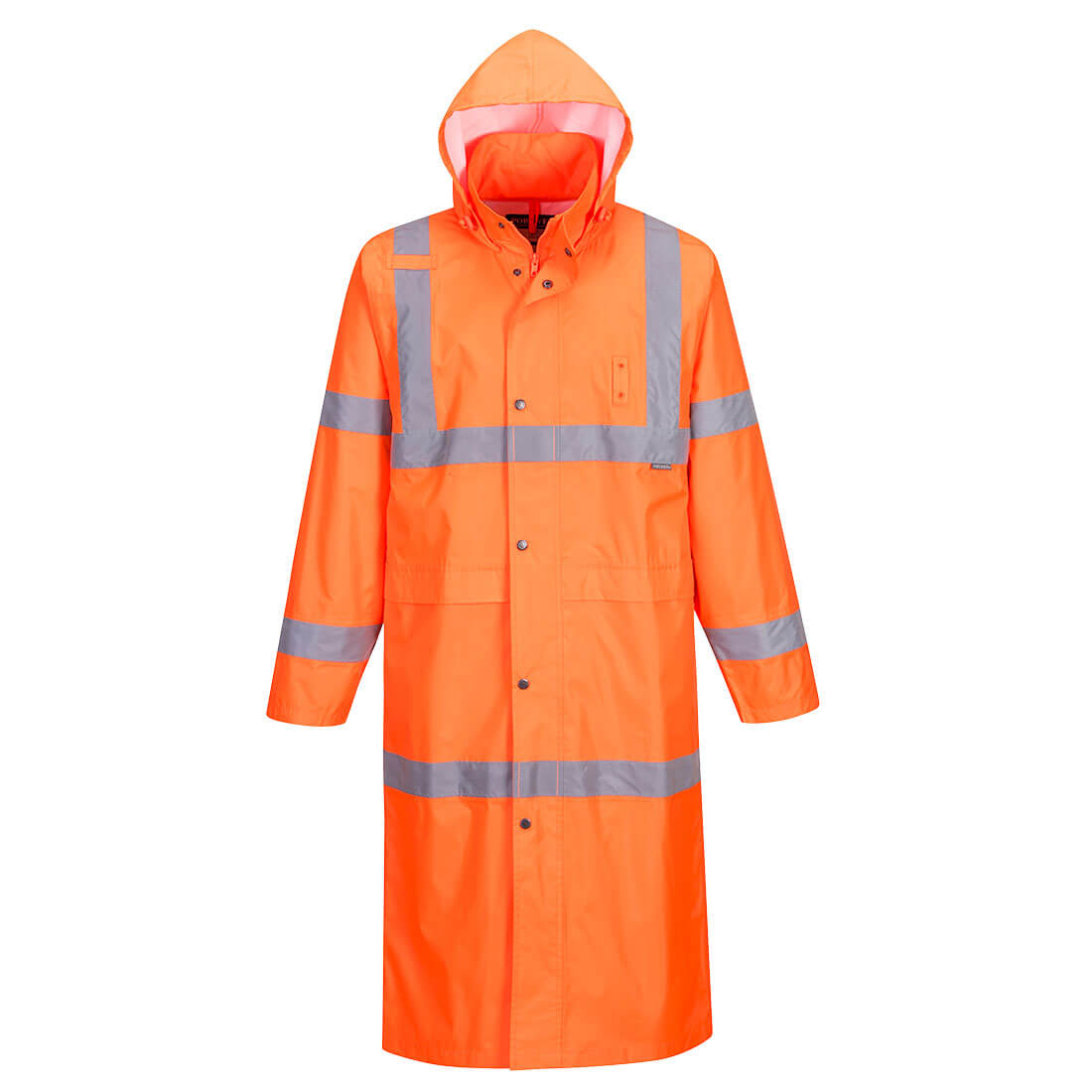 Portwest Hi-Vis Rain Coat 122cm in Orange