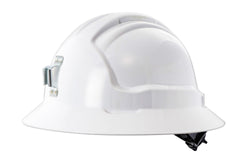 Maxisafe HFB40RH-ML-WH Tuffgard Full Brim Non-Vented Hard Hat with Metal Miners Lamp