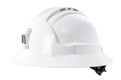 Maxisafe HFB41RH-ML-WH Tuffgard Full Brim Vented Hard Hat with Metal Miners Lamp