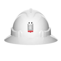 Pro Choice Safety Gear V6 Hard Hat Unvented Full Brim With Lamp Bracket And Ratchet Harness - White