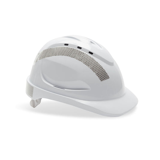 Pro Choice Safety Gear V6 Vented Hard Hat with Pushlock Harness and Reflective Tape