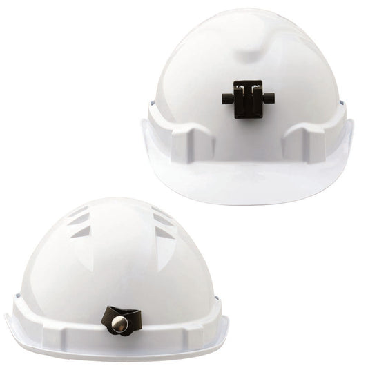 Pro Choice Safety Gear V6 Hard Hat Vented With Lamp Bracket And Pushlock Harness - White
