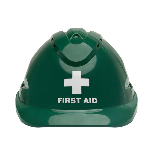 Pro Choice Safety Gear V9 Hard Hat complete with First Aid Logo