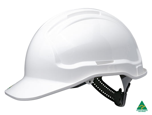 Maxisafe HTG56-WH Tuffgard Non-Vented Hard Hat with Sliplock Harness