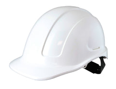 Maxisafe HUS591-W White Unvented Hard Hat - Sliplock Harness