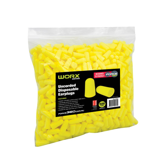 Force360 Force360 Bullet Shaped Uncorded Earplug Bulk Pack (500pr Per Bag)