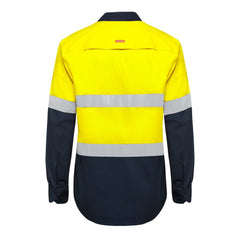 Hard Yakka Y07940 Core Hi-Vis Long Sleeve 2 Tone Taped Vented Cotton Shirt
