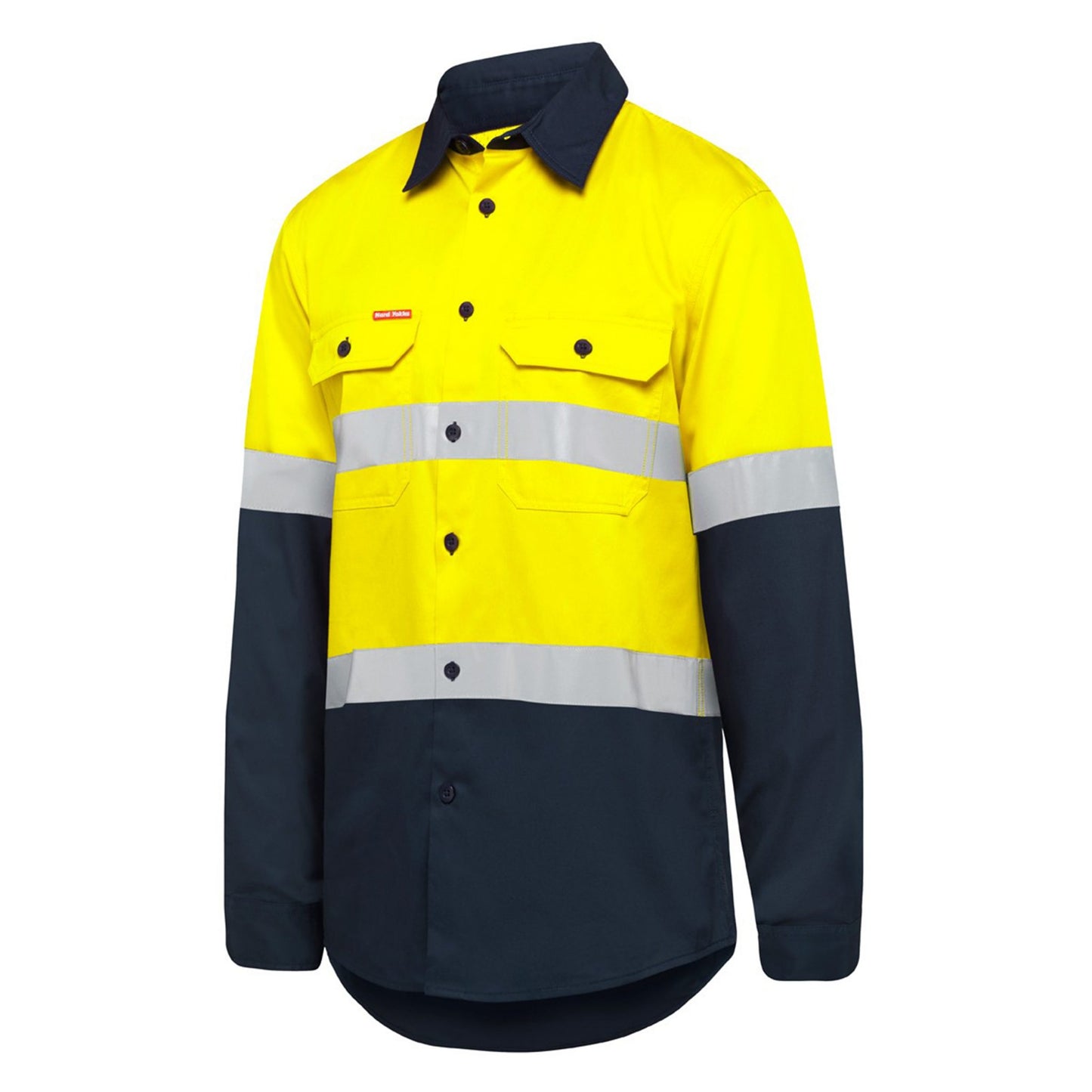 Hard Yakka Y07940 Core Hi-Vis Long Sleeve 2 Tone Taped Vented Cotton Shirt