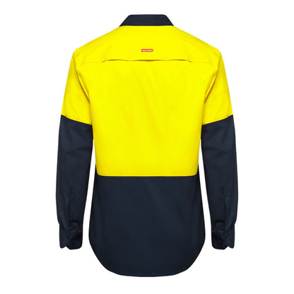 Hard Yakka Y07950 Core Hi-Vis Long Sleeve 2 Tone Vented Cotton Shirt