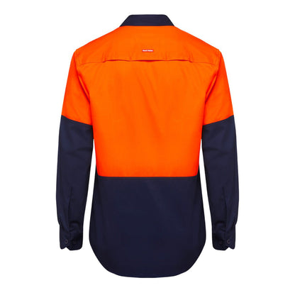 Hard Yakka Y07950 Core Hi-Vis Long Sleeve 2 Tone Vented Cotton Shirt