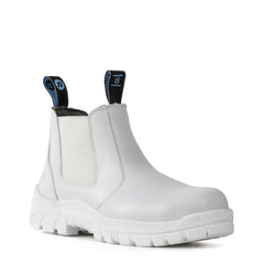 HERCULES- WHITE MICROFIBRE SLIP ON SAFETY BOOT