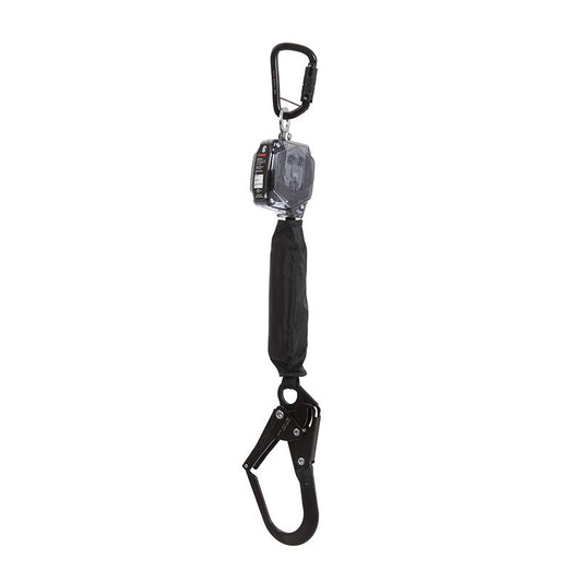 LINQ Height Safety Tetha Bloq 2M Self Retracting Lifeline C/W 1 X Triple Action Karabiner And 1 X Double Action Scaff Hook