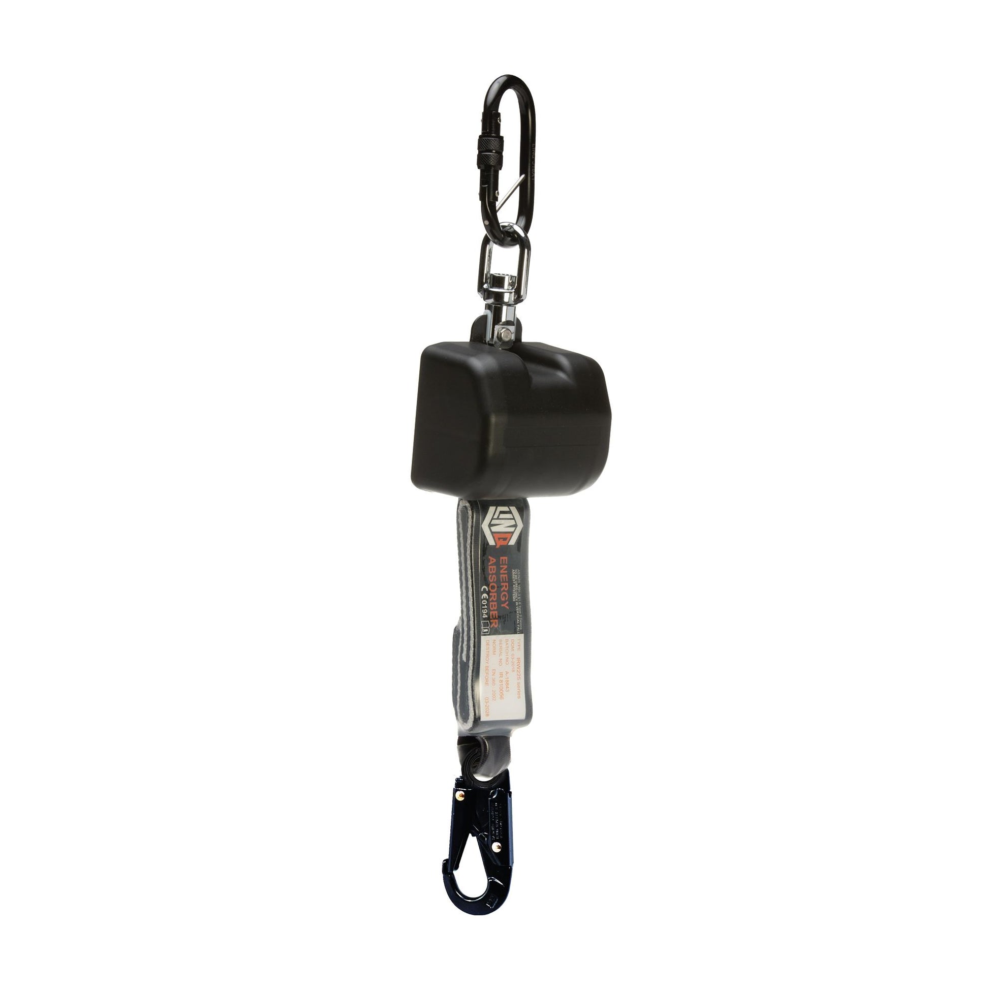 LINQ Height Safety Self Retracting 2.5M Webbing Lanyard With Hardware Ks & Sn