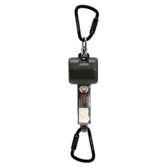 LINQ Height Safety Self Retracting 2.5M Webbing Lanyard with 2 x Triple Action Karabiners