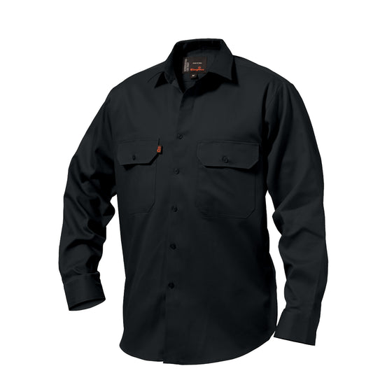 King Gee K04010 Originals Long Sleeve Open Front Cotton Drill Work Shirt