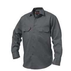 King Gee K04010 Originals Long Sleeve Open Front Cotton Drill Work Shirt