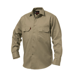 King Gee K04010 Originals Long Sleeve Open Front Cotton Drill Work Shirt