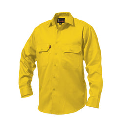 King Gee K04010 Originals Long Sleeve Open Front Cotton Drill Work Shirt