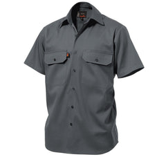 King Gee K04030 Originals Short Sleeve Open Front Cotton Drill Work Shirt