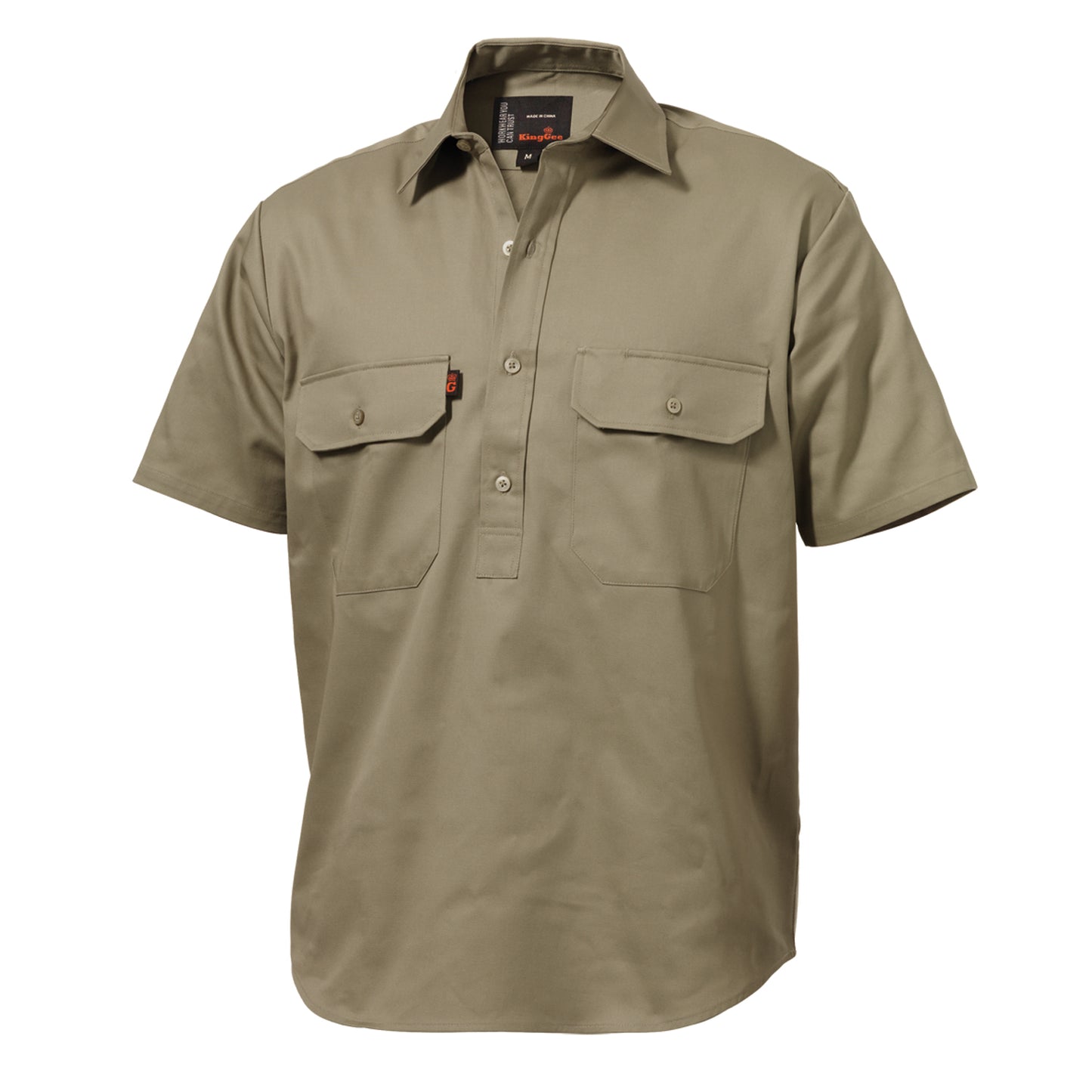 King Gee K04060 Originals Short Sleeve Closed Front Cotton Drill Work Shirt