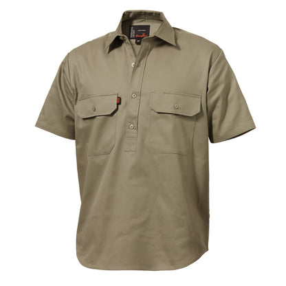 King Gee K04060 Originals Short Sleeve Closed Front Cotton Drill Work Shirt