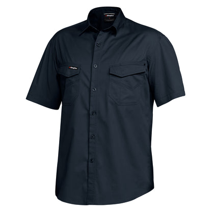 King Gee K14355 Tradies Lightweight Cotton Drill Short Sleeve Work Shirt