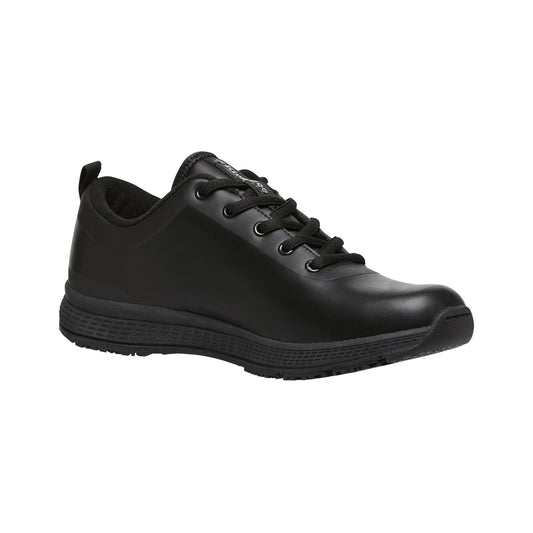 King Gee K22300 Women's Superlite Leather Lace-Up Work Shoes - Black