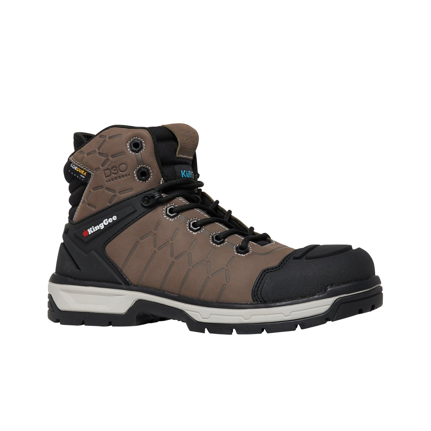 King Gee K27120 Quantum Hybrid Zip/Lace Composite Toe Work Boots 5" - Cedar