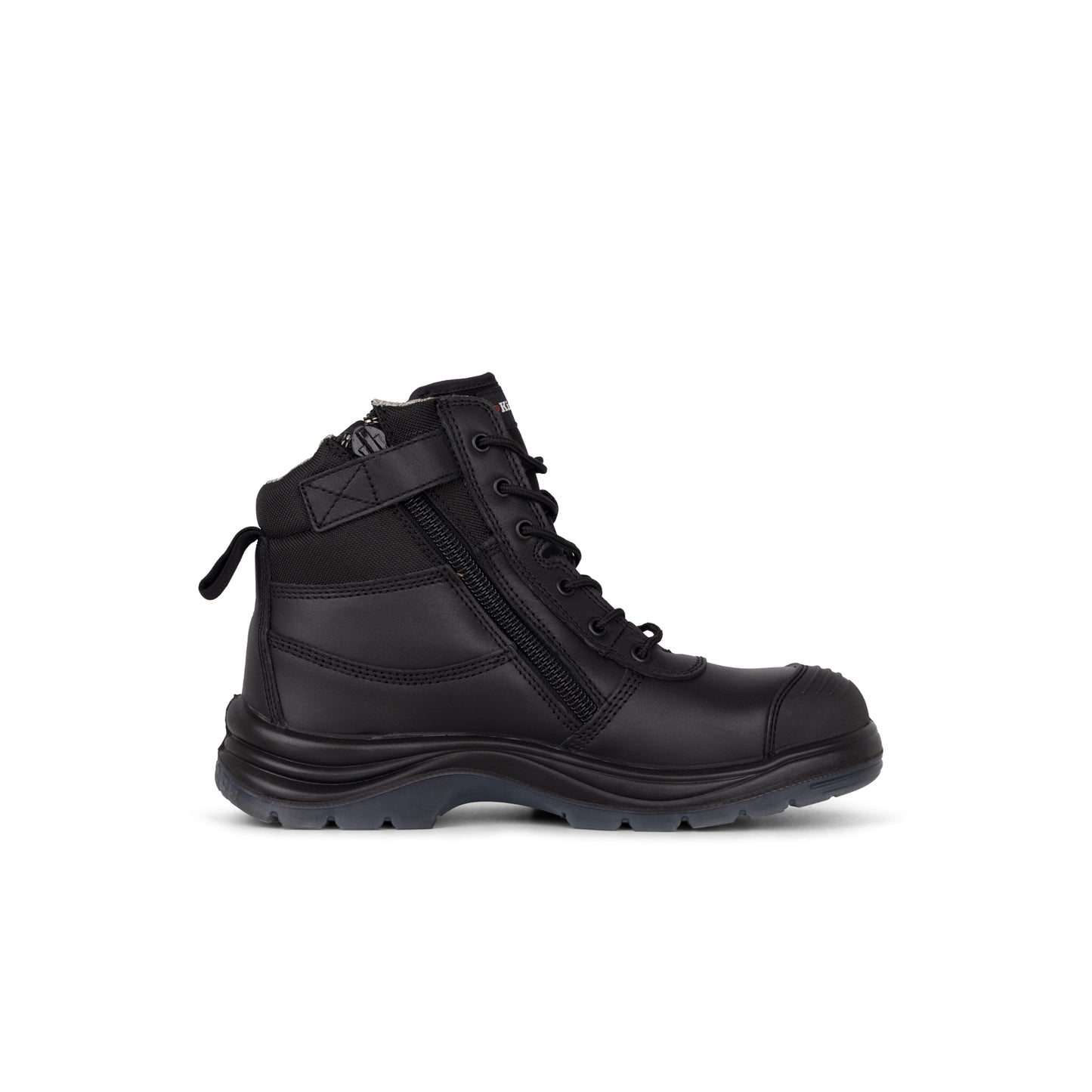 King Gee K27155 Tradie Zip/Lace Composite Safety Work Boots 6" - Black