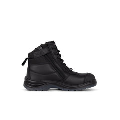 King Gee K27155 Tradie Zip/Lace Composite Safety Work Boots 6" - Black