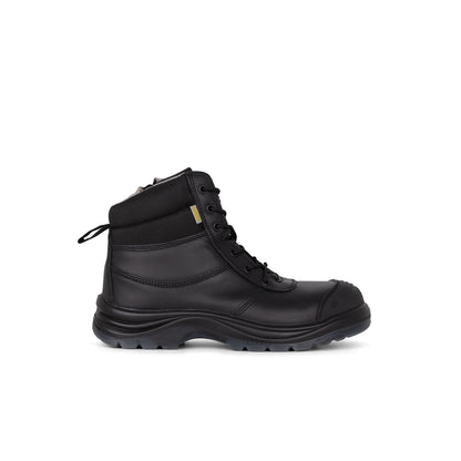 King Gee K27155 Tradie Zip/Lace Composite Safety Work Boots 6" - Black