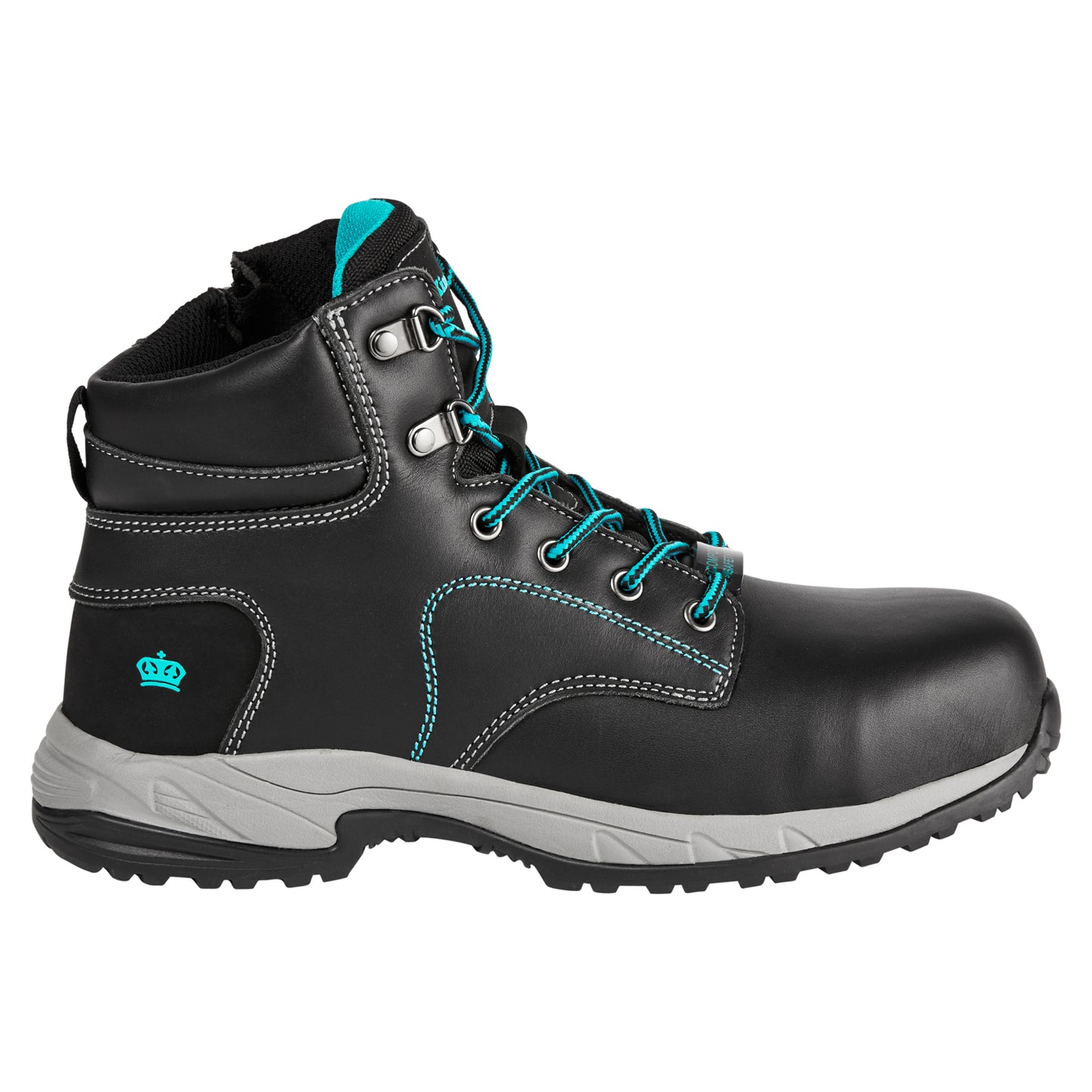 King Gee K27360 Women's Tradie Hybrid Zip/Lace Composite Cap Work Boots 6" - Black