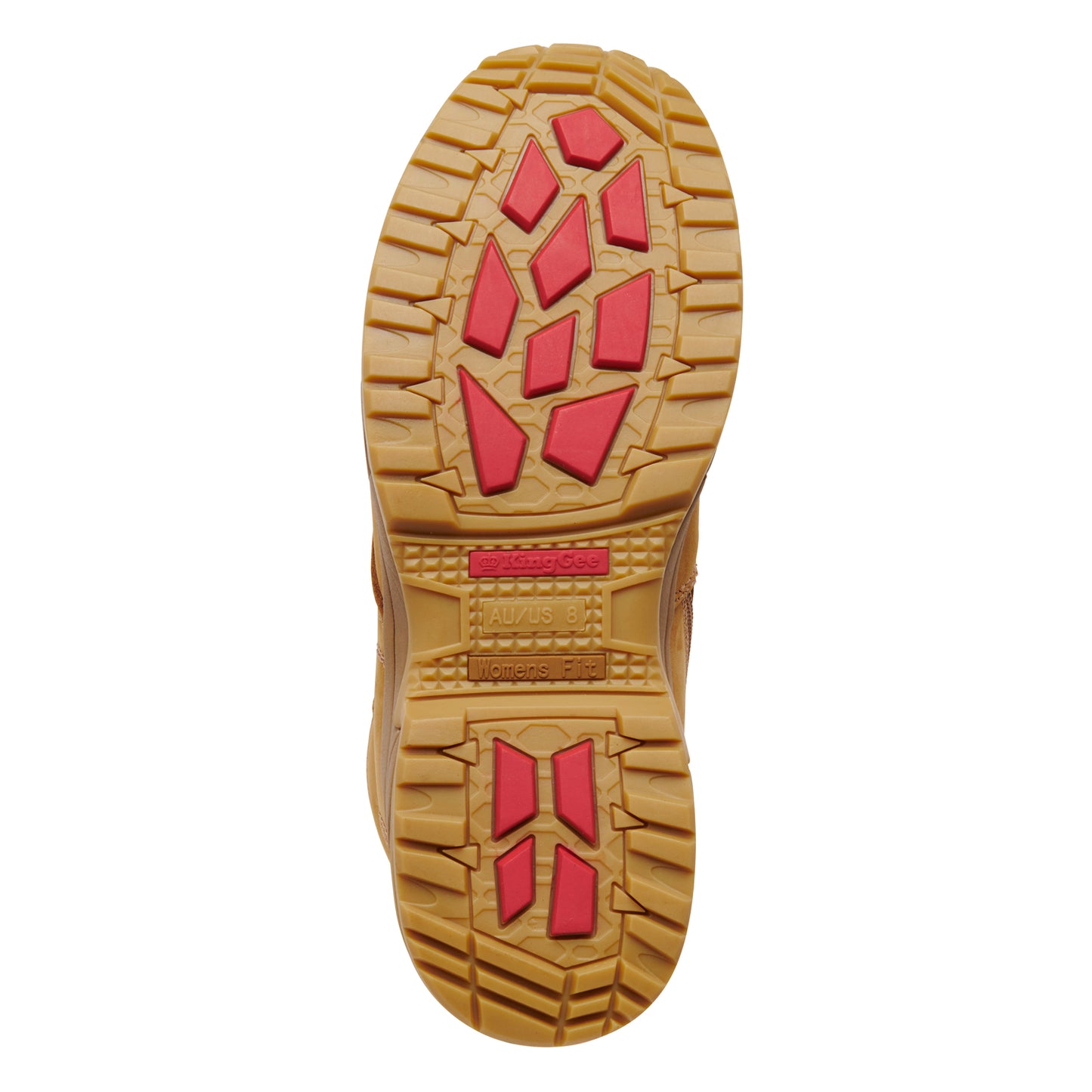 King Gee K27380 Women's Tradie Hybrid Zip/Lace Composite Cap Work Boots 6" - Wheat