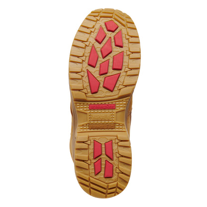 King Gee K27380 Women's Tradie Hybrid Zip/Lace Composite Cap Work Boots 6" - Wheat