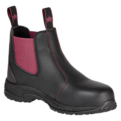 King Gee K27390 Women's Tradie Gusset Composite Cap Work Boots - Black