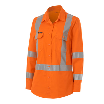King Gee K44203 Women's Workcool Vented  NSW Rail  Shirt
