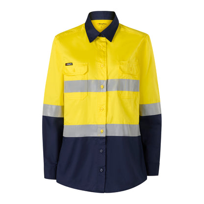 King Gee K44221 Originals Womens Vented Drill Shirt Taped