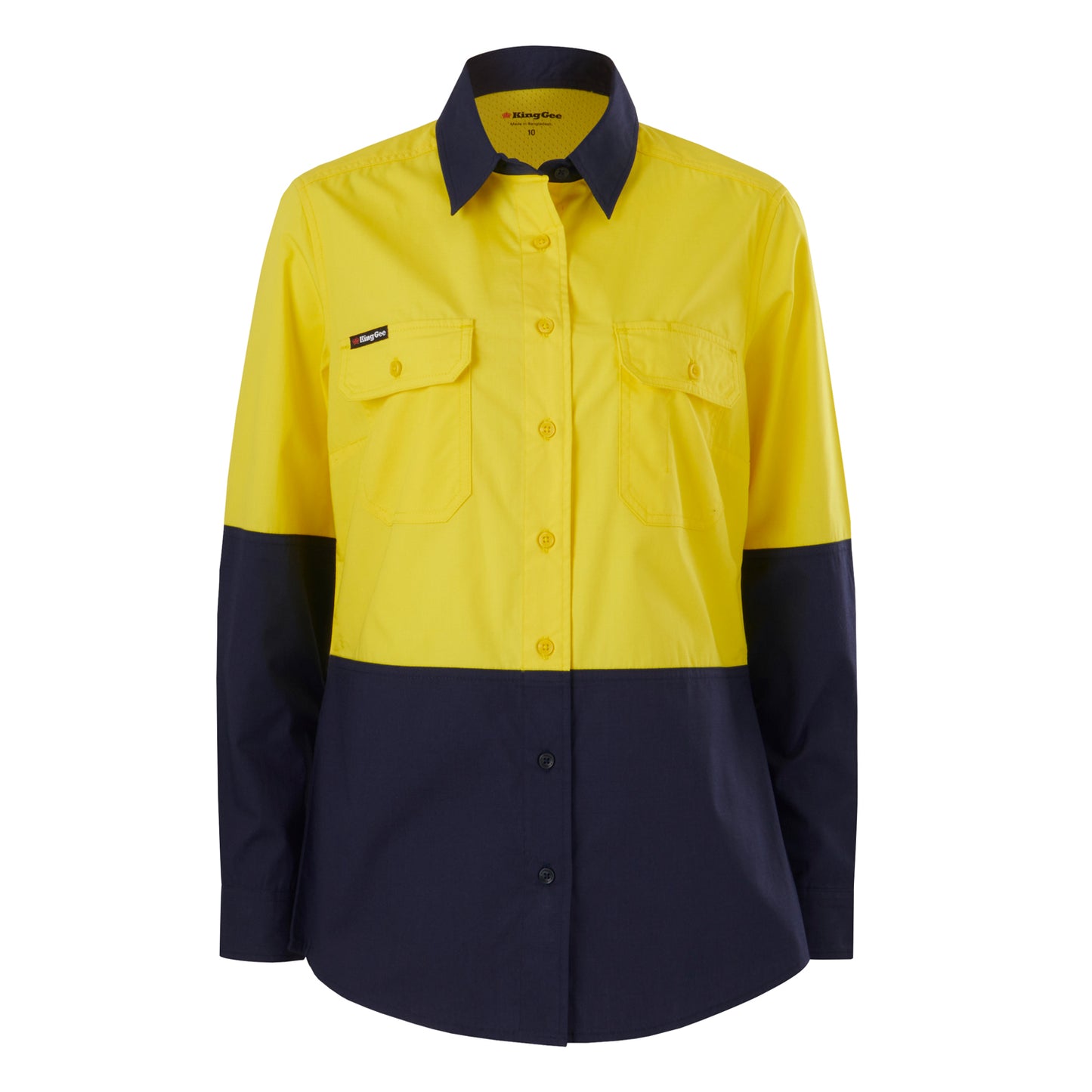 King Gee K44226 Women's Workcool Vented Spliced Shirt Long Sleeve