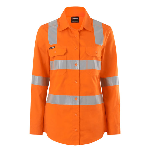 King Gee K44233 Womens Workcool Vented X Back Shirt