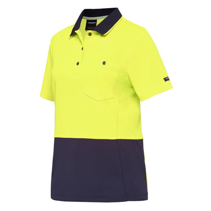 King Gee K44735 Women's Workcool Hyperfreeze Hi-Vis Short Sleeve Polo Shirt