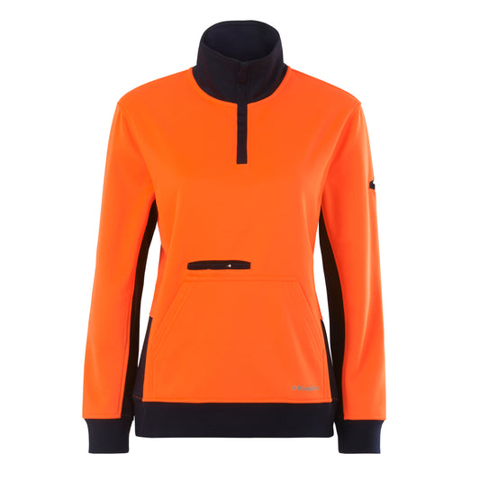 King Gee K45008 Women's Spliced 1/4 Zip Fleece