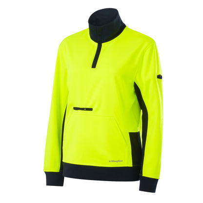 King Gee K45008 Women's Spliced 1/4 Zip Fleece