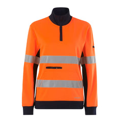 King Gee K45009 Women's Reflective Spliced 1/4 Zip Fleece