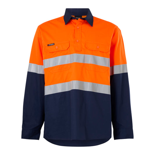 King Gee K54007 Originals Closed Front  Vented Drill Shirt Tape